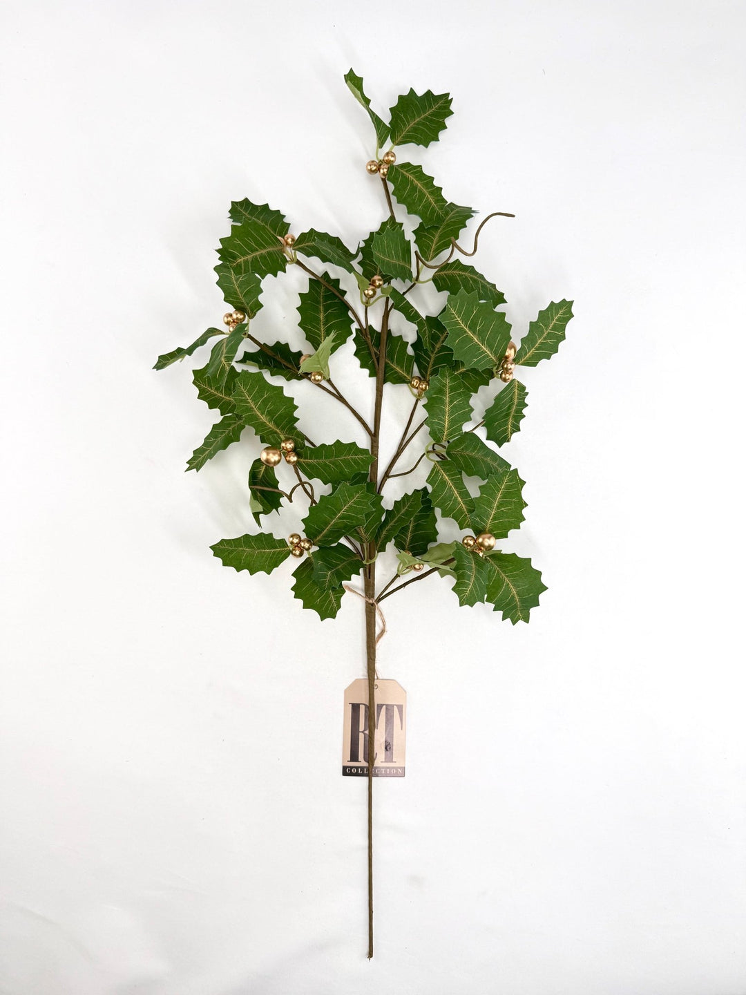 Holly Spray with Gold Accents - Greenery MarketC26286