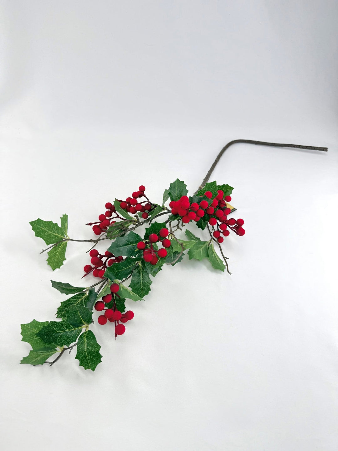 Holly Spray with Red Flocked Berries - Greenery MarketC26320
