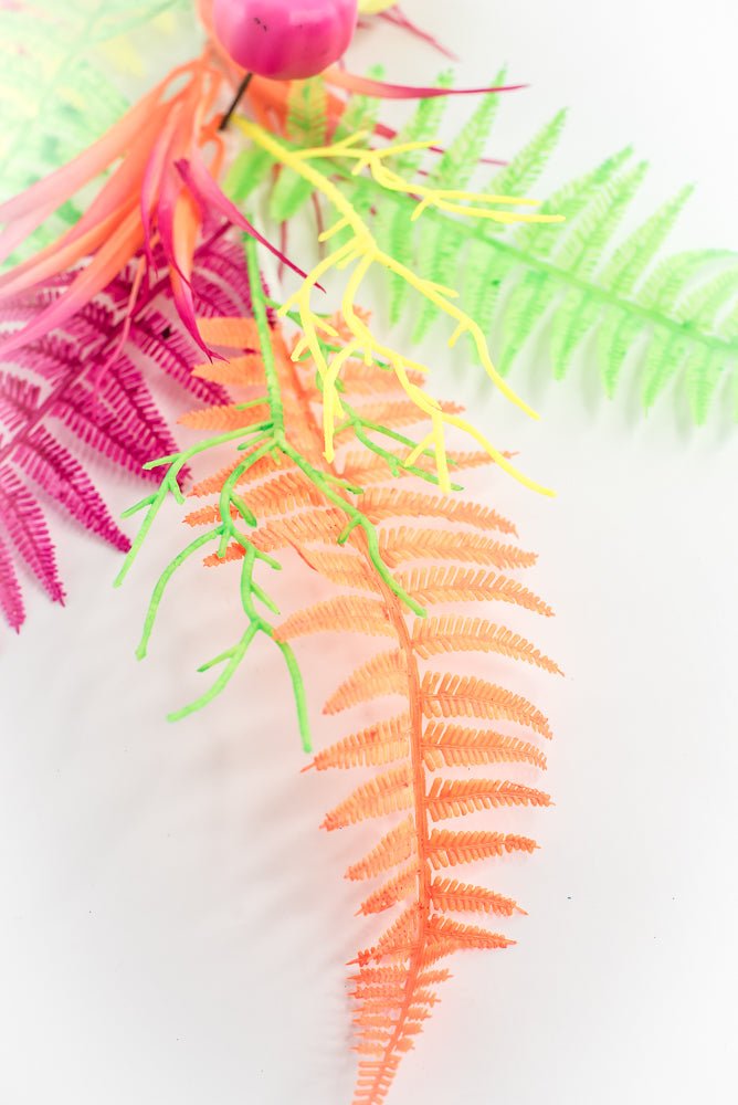 Hot Fluorescent Pumpkins, Fern, & Grass - Greenery Market85308