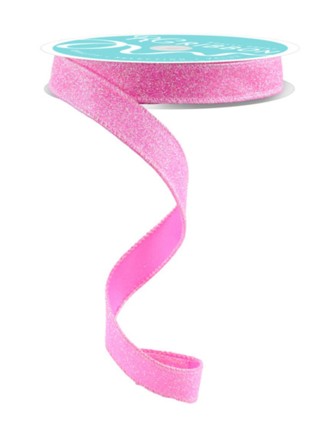 Hot Pink 5/8” glitter skinny wired ribbon - Greenery MarketRibbons & TrimRGF147822