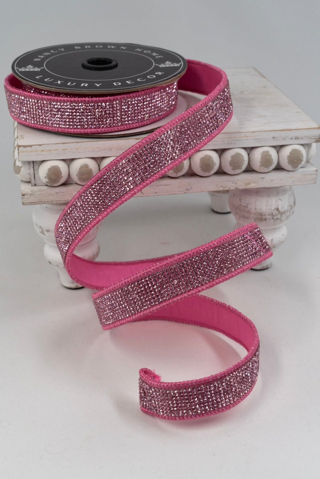 Hot Pink Bling Wired Ribbon - 1" - Greenery Market25-800-6