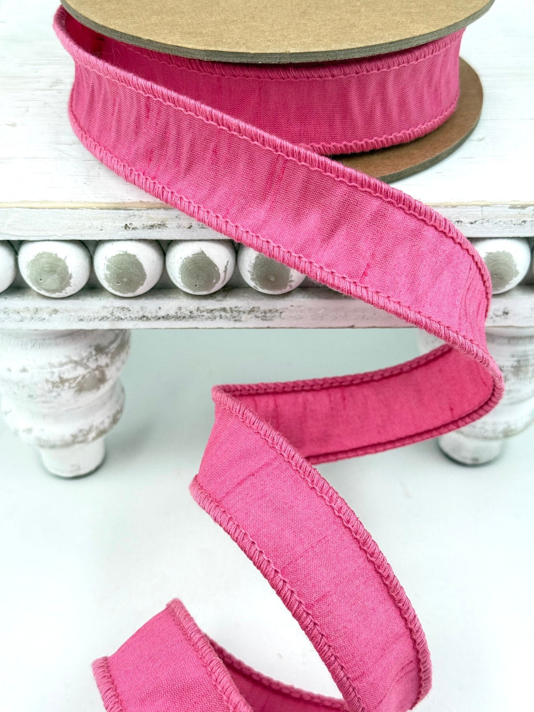 Hot Pink Dupioni Wired Ribbon 1" - Greenery MarketWired Ribbon9100W-156-25E