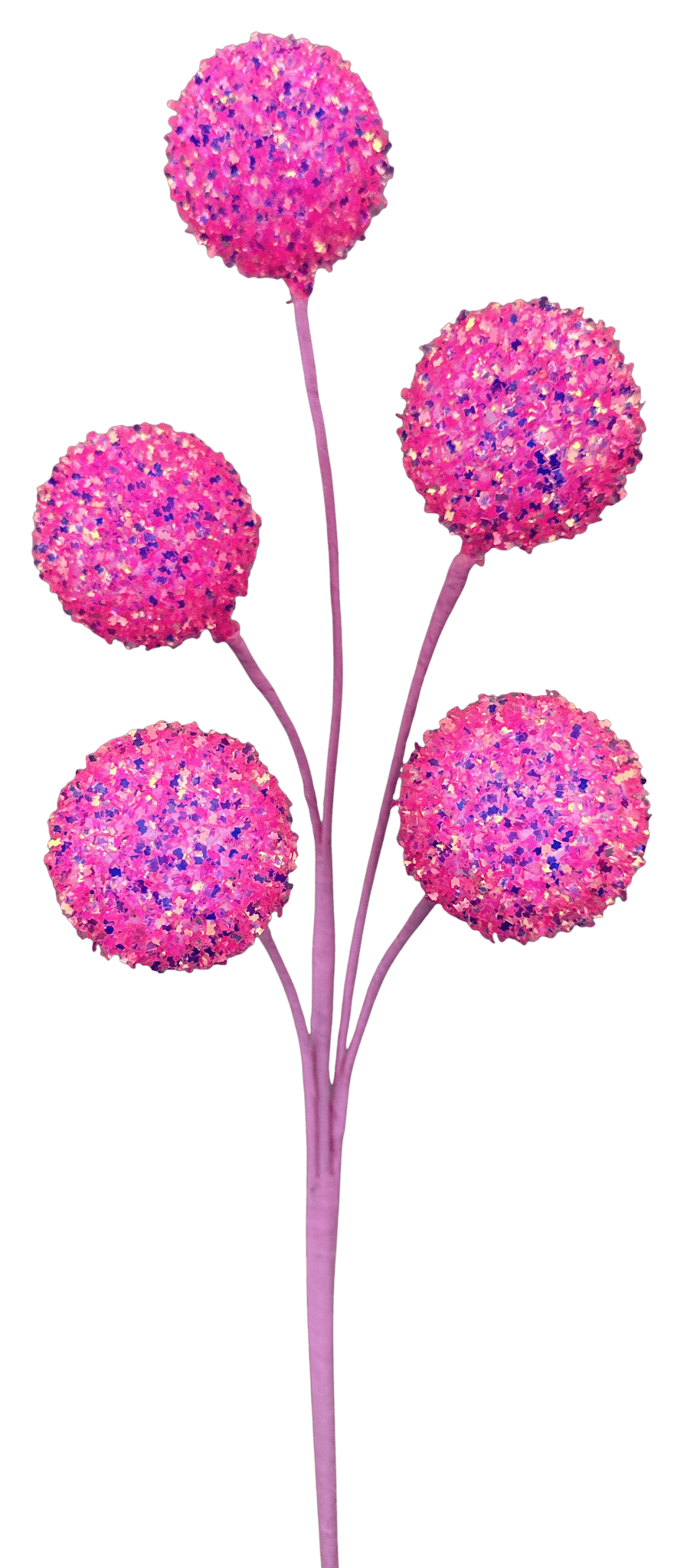 Hot Pink Frizzy Ball Pick - 18" - Greenery Market63981HTPK