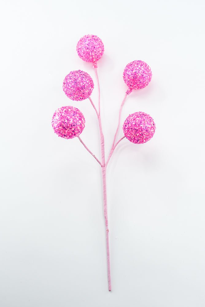 Hot Pink Frizzy Ball Pick - 18" - Greenery Market63981HTPK