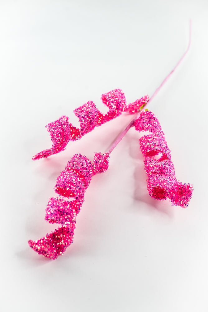 Hot Pink Frizzy Curly Spray - 29" - Greenery Market63983HTPK