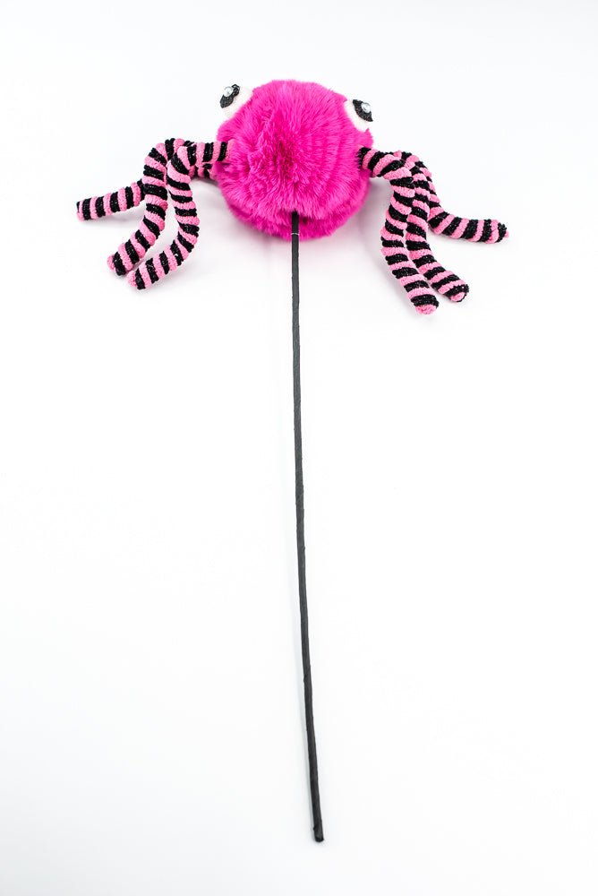Hot Pink Furry Spider Pick - Greenery Market57279HTPK