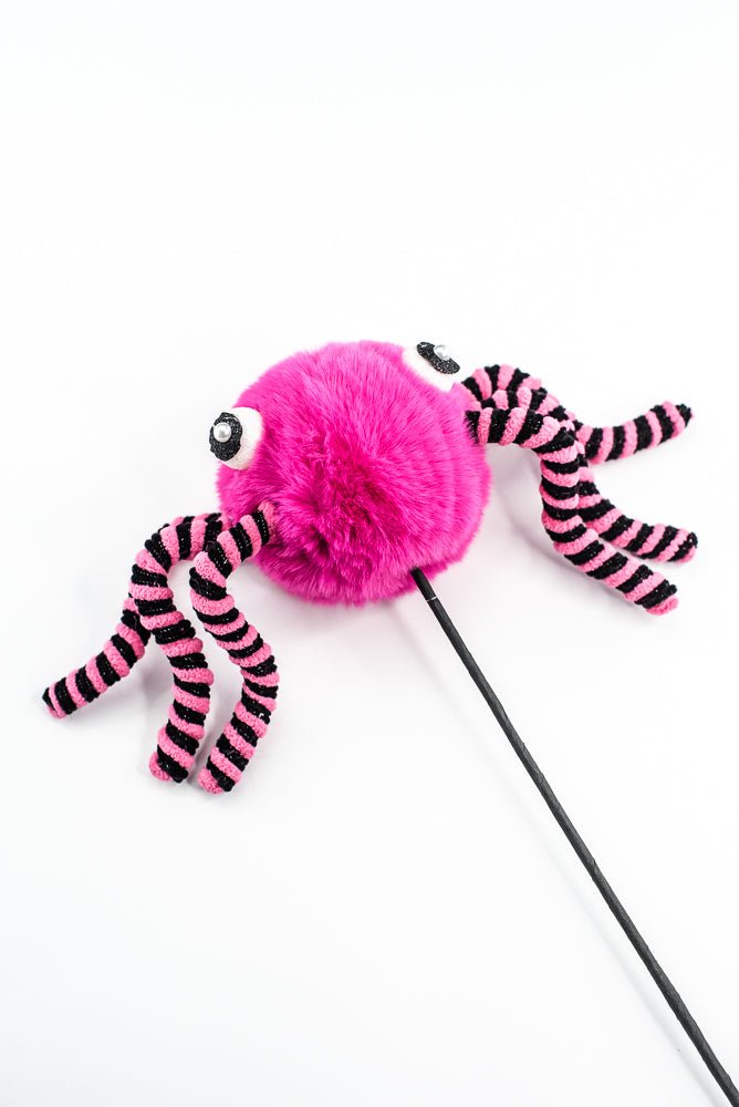 Hot Pink Furry Spider Pick - Greenery Market57279HTPK