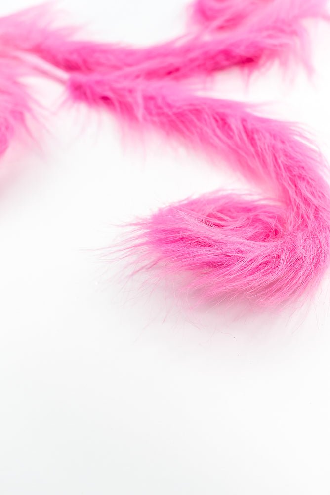 Hot Pink Furry Spiral Curly Spray - Greenery Market57302BT