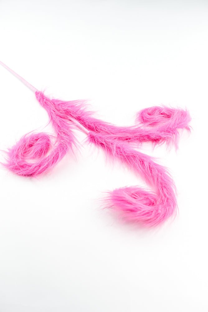 Hot Pink Furry Spiral Curly Spray - Greenery Market57302BT