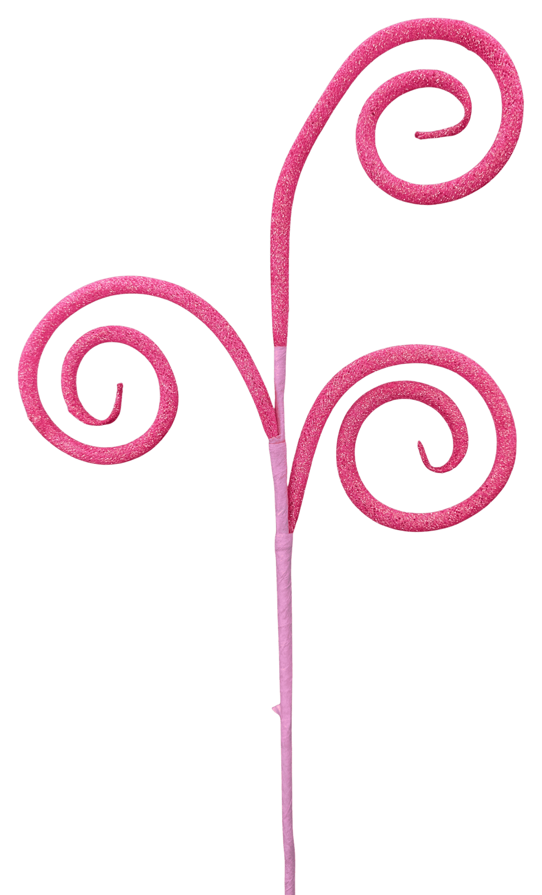 Hot Pink Glitter Tube Curly Pick - 18" - Greenery Market63882HTPK