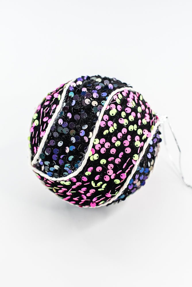 Hot pink green Ornament Sequin Swirl Ball - Greenery Market57292BTGN