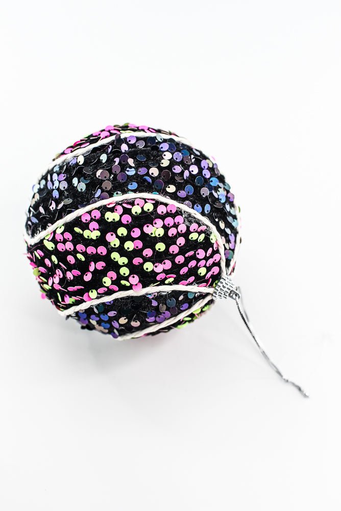 Hot pink green Ornament Sequin Swirl Ball - Greenery Market57292BTGN