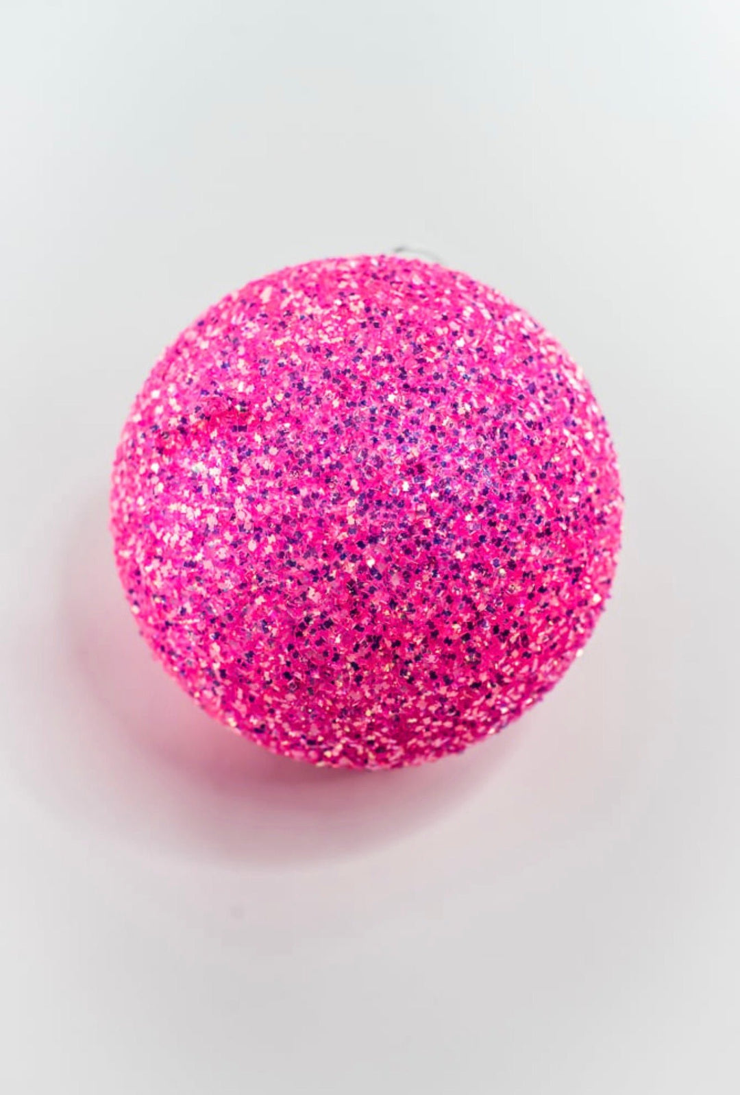 Hot Pink Ornament Frizzy Ball Ornament - 6" - Greenery Market63985HTPK