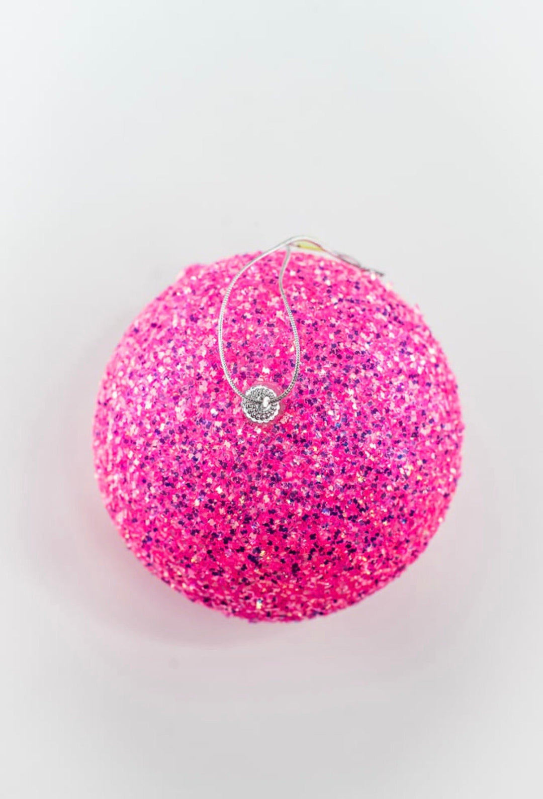 Hot Pink Ornament Frizzy Ball Ornament - 6" - Greenery Market63985HTPK