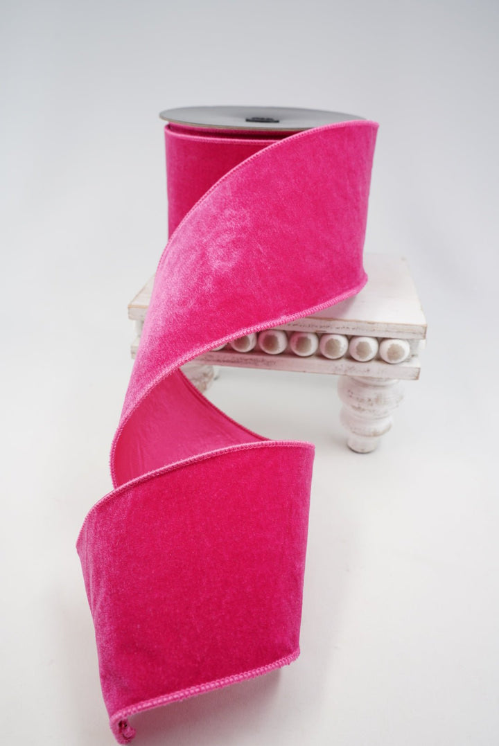 Hot Pink Premier Velvet Ribbon - 4" - Greenery MarketRibbon260033