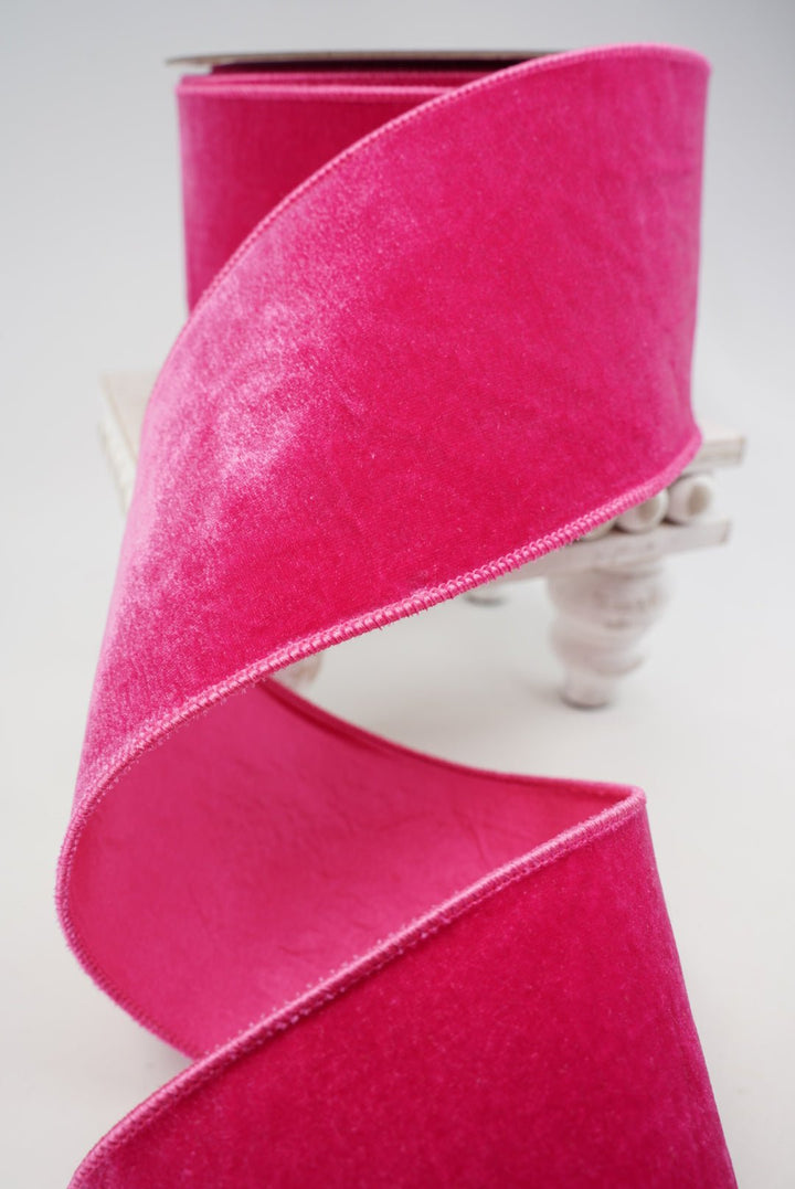 Hot Pink Premier Velvet Ribbon - 4" - Greenery MarketRibbon260033