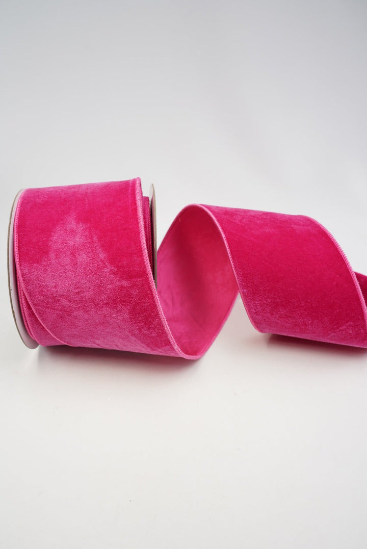 Hot Pink Premier Velvet Ribbon - 4" - Greenery MarketRibbon260033