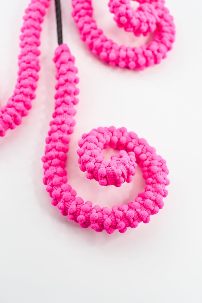 Hot Pink Puff Chenille Spiral Curly Spray - Greenery Market57259BT
