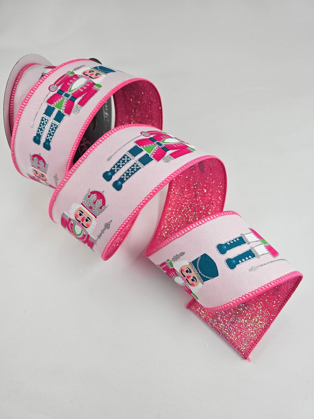Hot Pink Sgt. Sparkle Farrisilk Wired Ribbon - 2.5" - Greenery MarketRS239 - 15