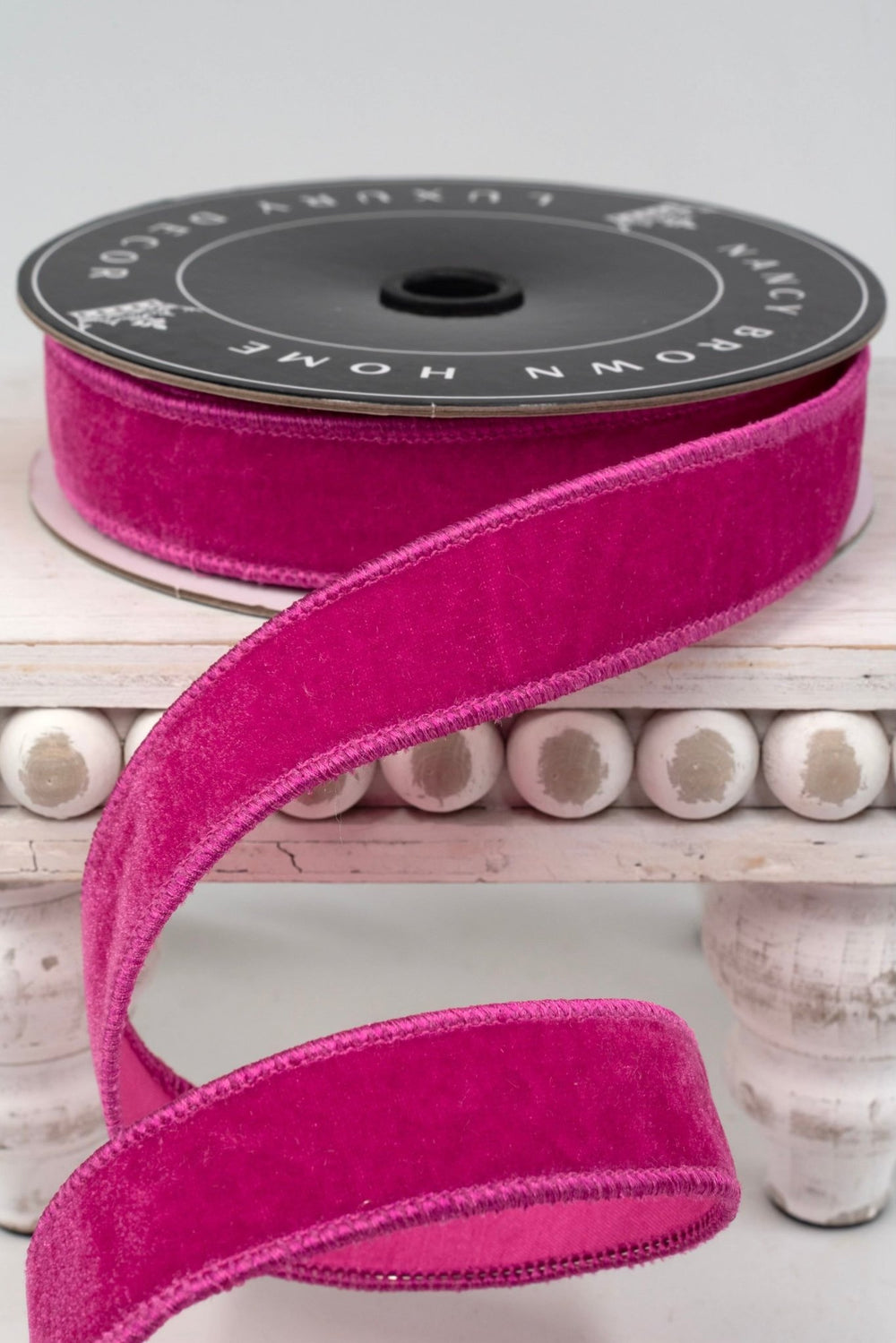 Hot Pink Velvet Wired Ribbon - 1" - Greenery Market25-600-1