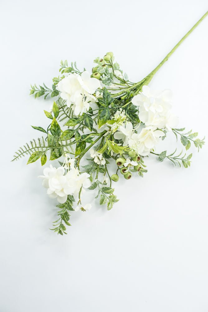 Hydrangeas Flower and greenery Spray - Cream - Greenery Market63662CM