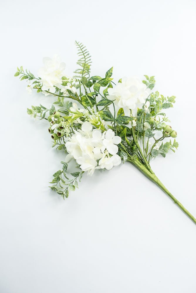Hydrangeas Flower and greenery Spray - Cream - Greenery Market63662CM