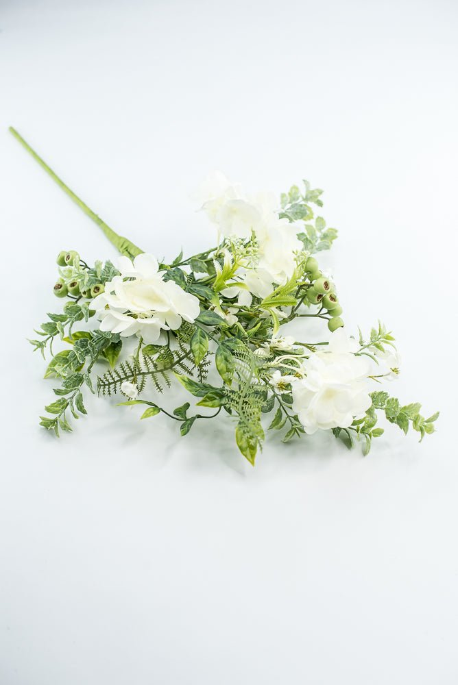 Hydrangeas Flower and greenery Spray - Cream - Greenery Market63662CM