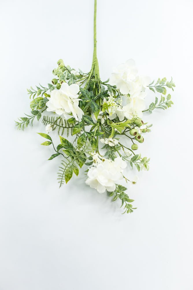 Hydrangeas Flower and greenery Spray - Cream - Greenery Market63662CM