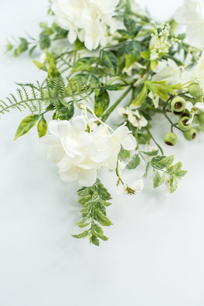 Hydrangeas Flower and greenery Spray - Cream - Greenery Market63662CM