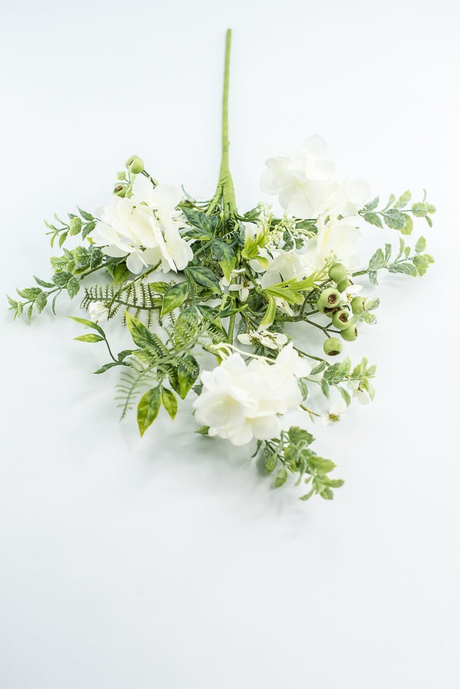 Hydrangeas Flower and greenery Spray - Cream - Greenery Market63662CM