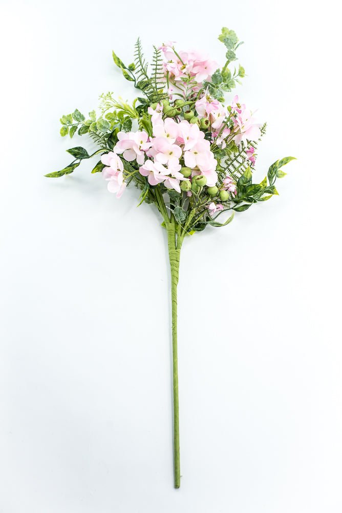 Hydrangeas Flower and greenery Spray - Pink - Greenery Market63662PK