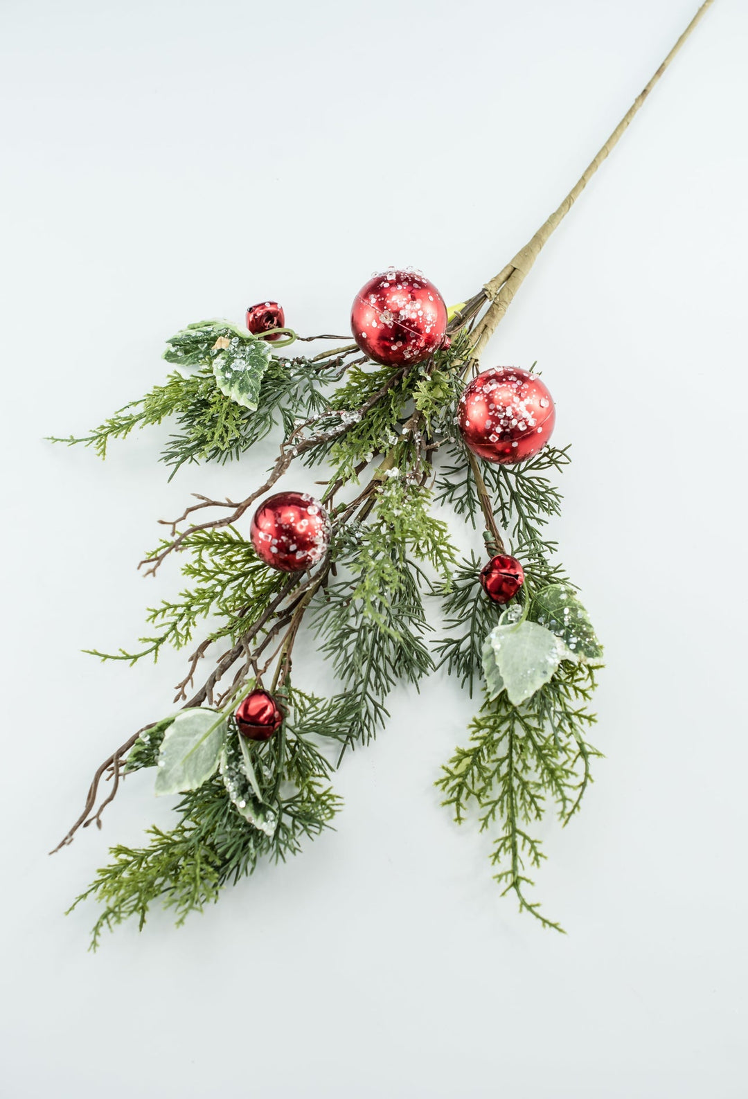 Iced Cedar, Holly, and Ornament Spray - Greenery Marketgreenery85558SP28