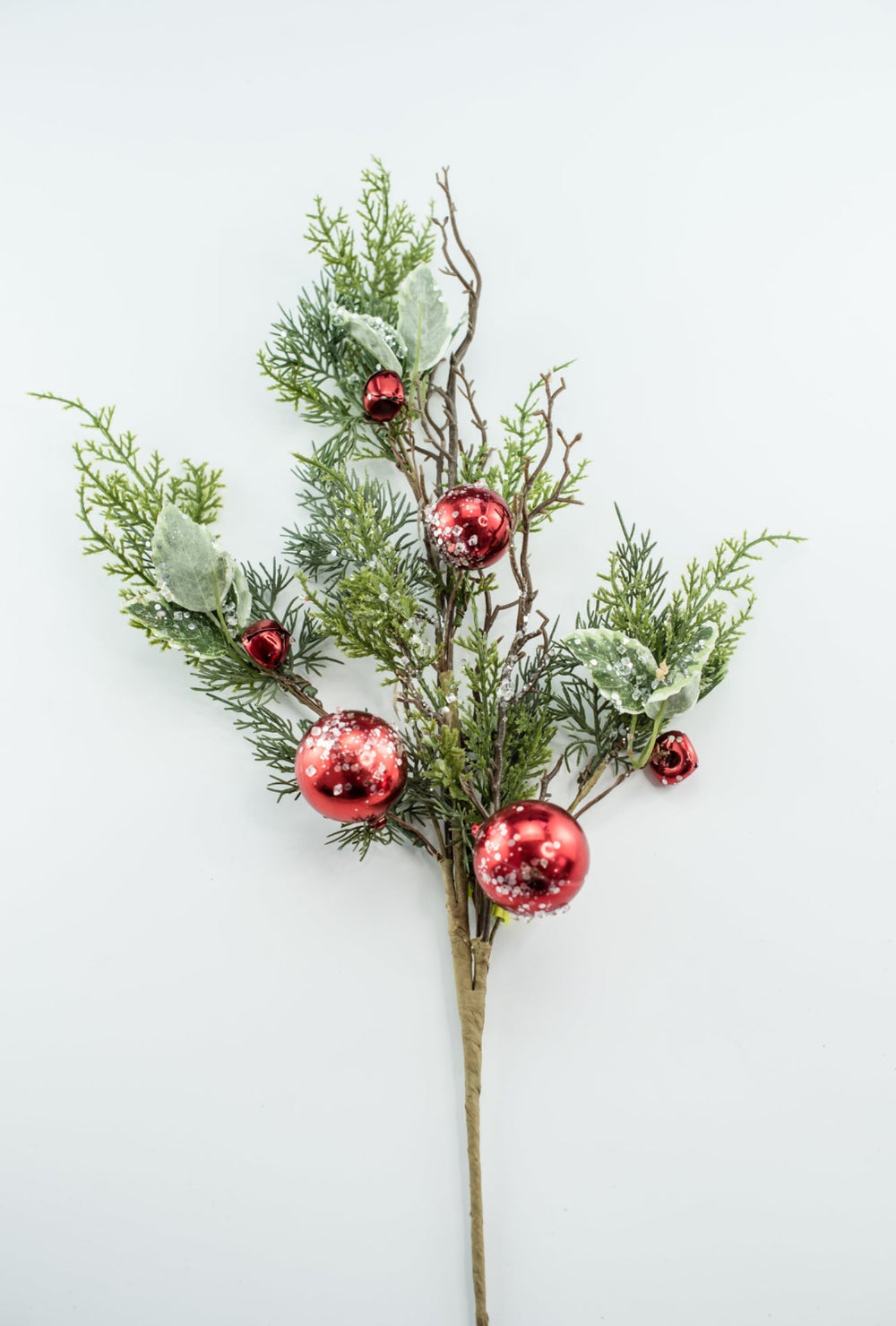 Iced Cedar, Holly, and Ornament Spray - Greenery Marketgreenery85558SP28