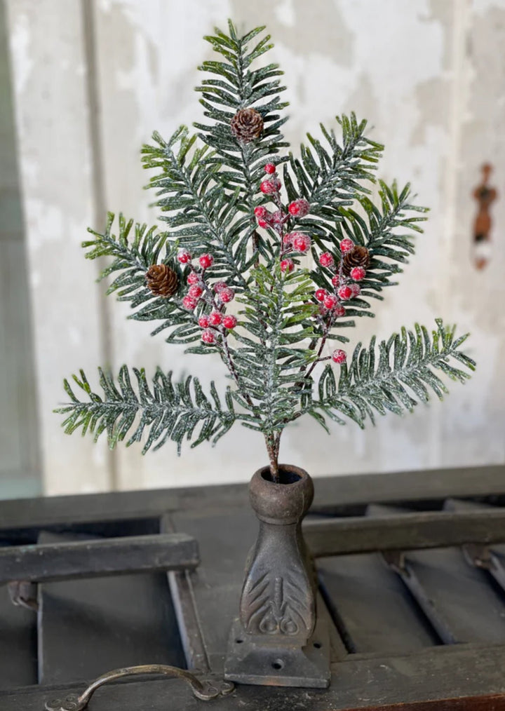 Iced hemlock and berries pick - Greenery MarketgreeneryXP80500