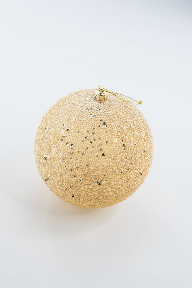 Iridescent Gold Sequin Beads Ball Ornament - 4.7" - Greenery MarketOrnaments277455