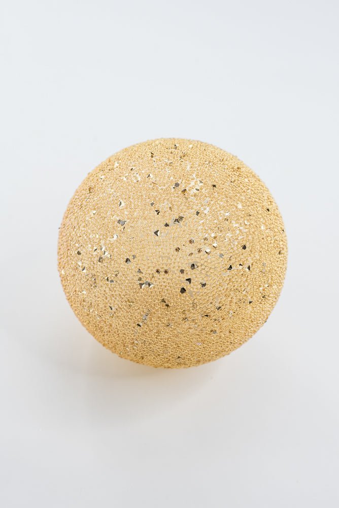 Iridescent Gold Sequin Beads Ball Ornament - 4.7" - Greenery MarketOrnaments277455