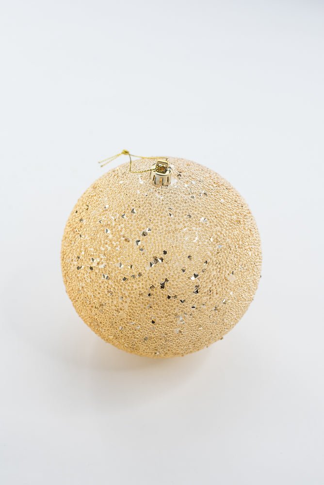 Iridescent Gold Sequin Beads Ball Ornament - 4.7" - Greenery MarketOrnaments277455