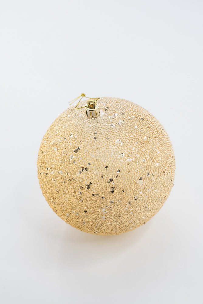 Iridescent Gold Sequin Beads Ball Ornament - 4.7" - Greenery MarketOrnaments277455
