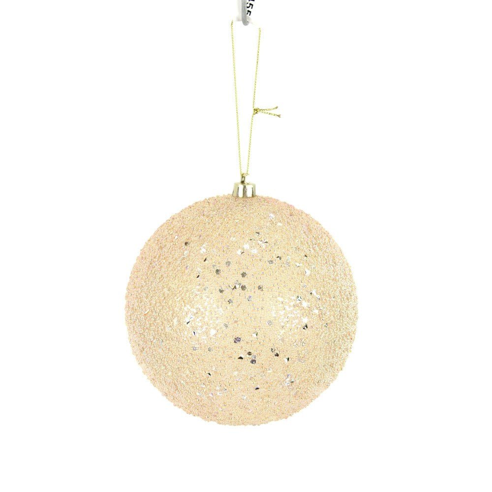 Iridescent Gold Sequin Beads Ball Ornament - 4.7" - Greenery MarketOrnaments277455