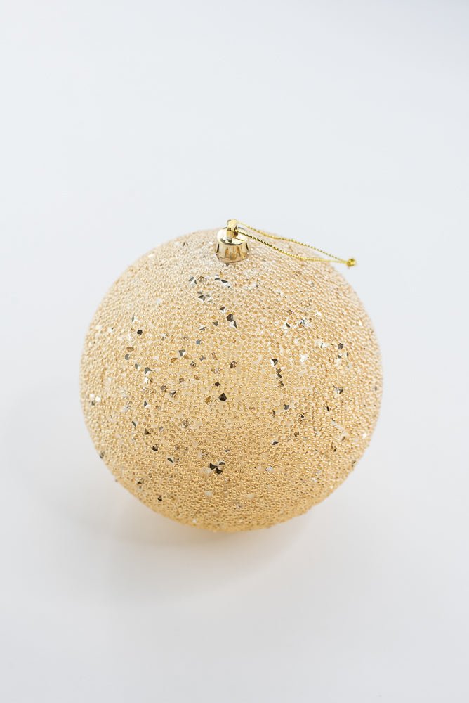 Iridescent Gold Sequin Beads Ball Ornament - 4.7" - Greenery MarketOrnaments277455