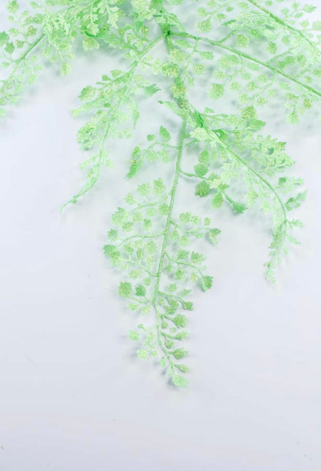 Iridescent green glittered fern spray - Greenery MarketXS236833