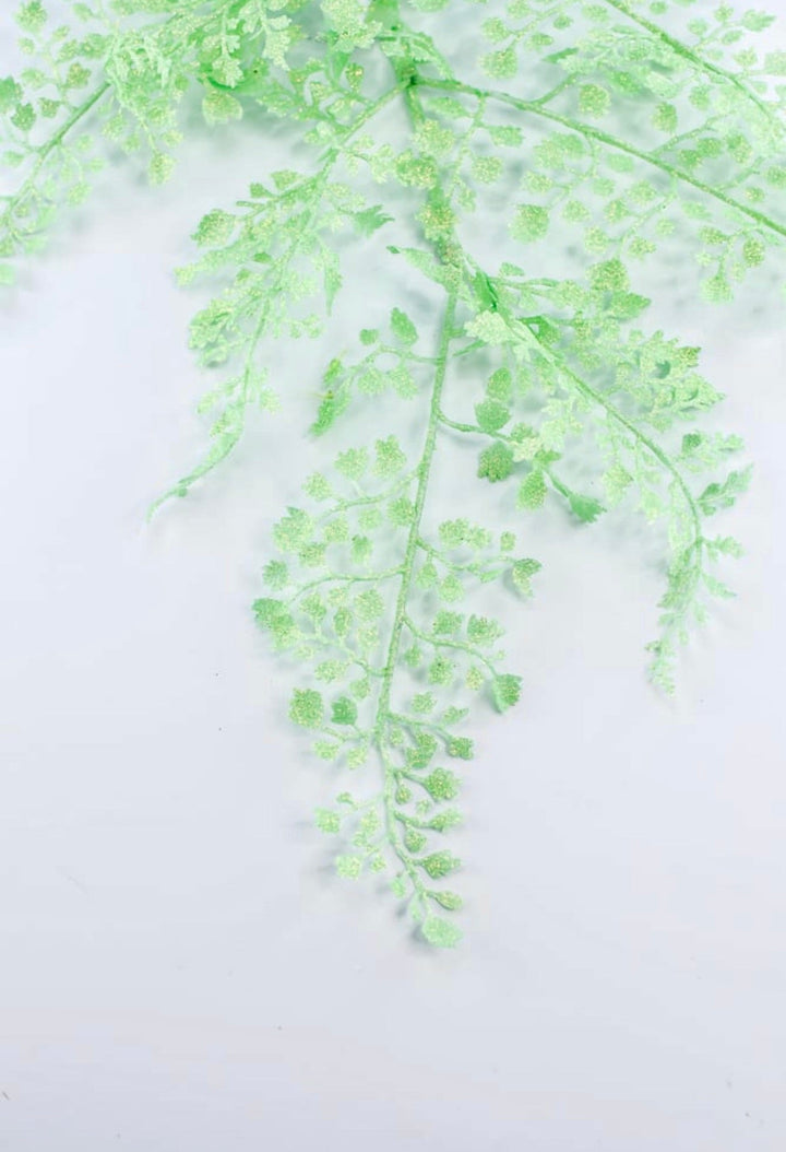 Iridescent green glittered fern spray - Greenery MarketXS236833