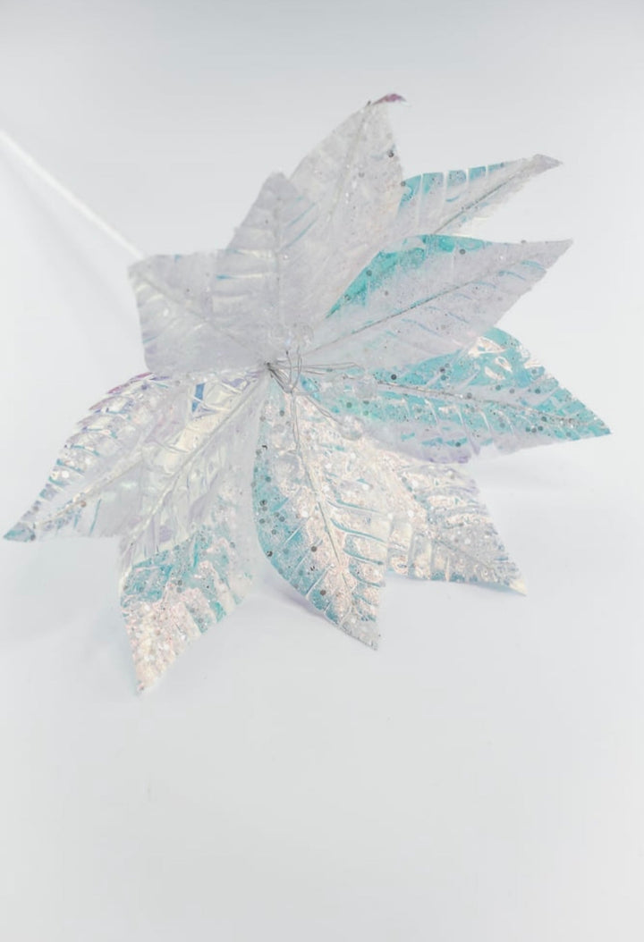 Iridescent poinsettia stem - Greenery MarketWinter and Christmas86065IRDS