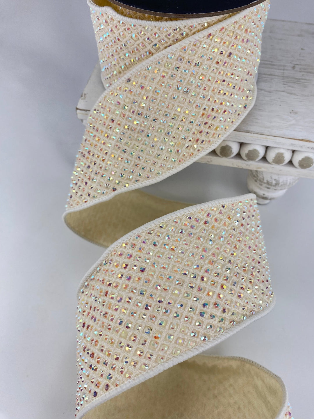 Iridescent Sparkle Farrisilk Wired Ribbon - 3" - Greenery MarketRK698 - 44