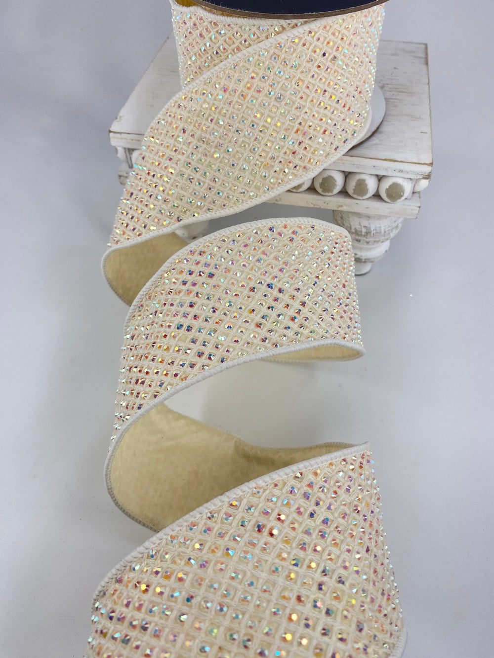 Iridescent Sparkle Farrisilk Wired Ribbon - 3" - Greenery MarketRK698 - 44