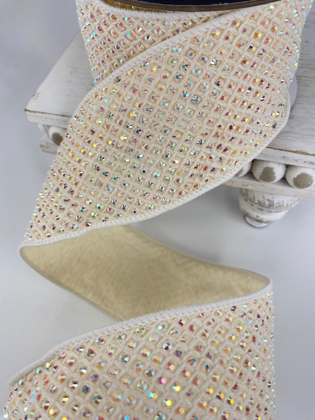 Iridescent Sparkle Farrisilk Wired Ribbon - 3" - Greenery MarketRK698 - 44