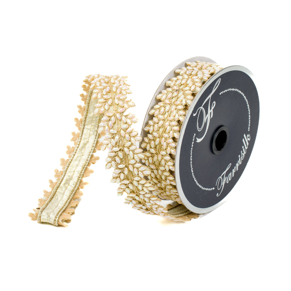 Iridescent Sparkling Jewels Farrisilk Wired Ribbon - 1" - Greenery MarketRibbons & TrimRK684-44