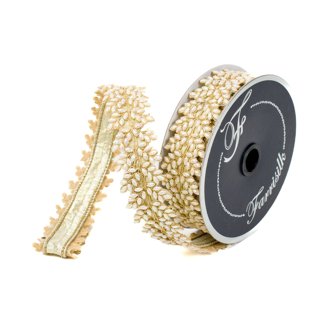 Iridescent Sparkling Jewels Farrisilk Wired Ribbon - 1" - Greenery MarketRibbons & TrimRK684-44