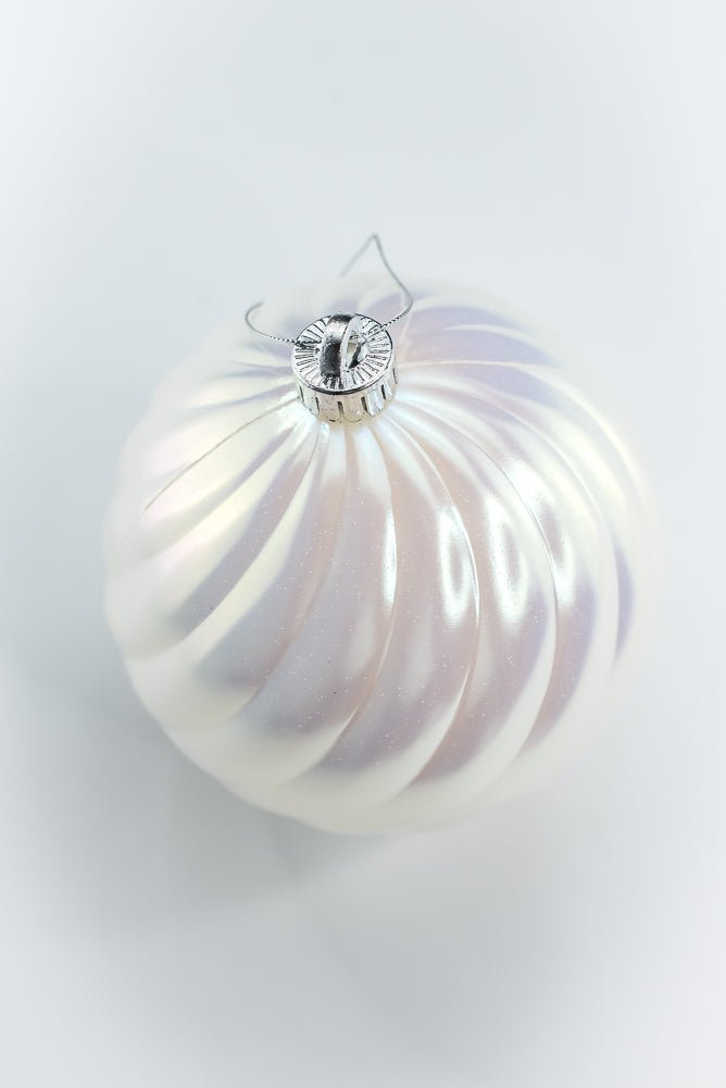 Iridescent Swirl Ball Ornament 6” - Greenery Market86538IRDS