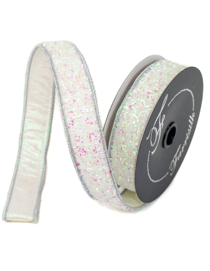 Iridescent tinsel town 1” farrisilk wired ribbon - Greenery MarketRibbons & TrimRK618 - 44
